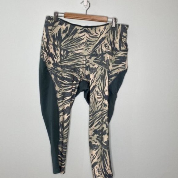 Adidas X Zoe Saldana Women Gray Blue U4U Aeroready 7/8 Leggings Plus Size 3X - Picture 4 of 15